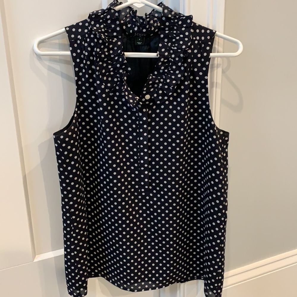 J.Crew Ruffle Neck Tank Top - Picture 3 of 5